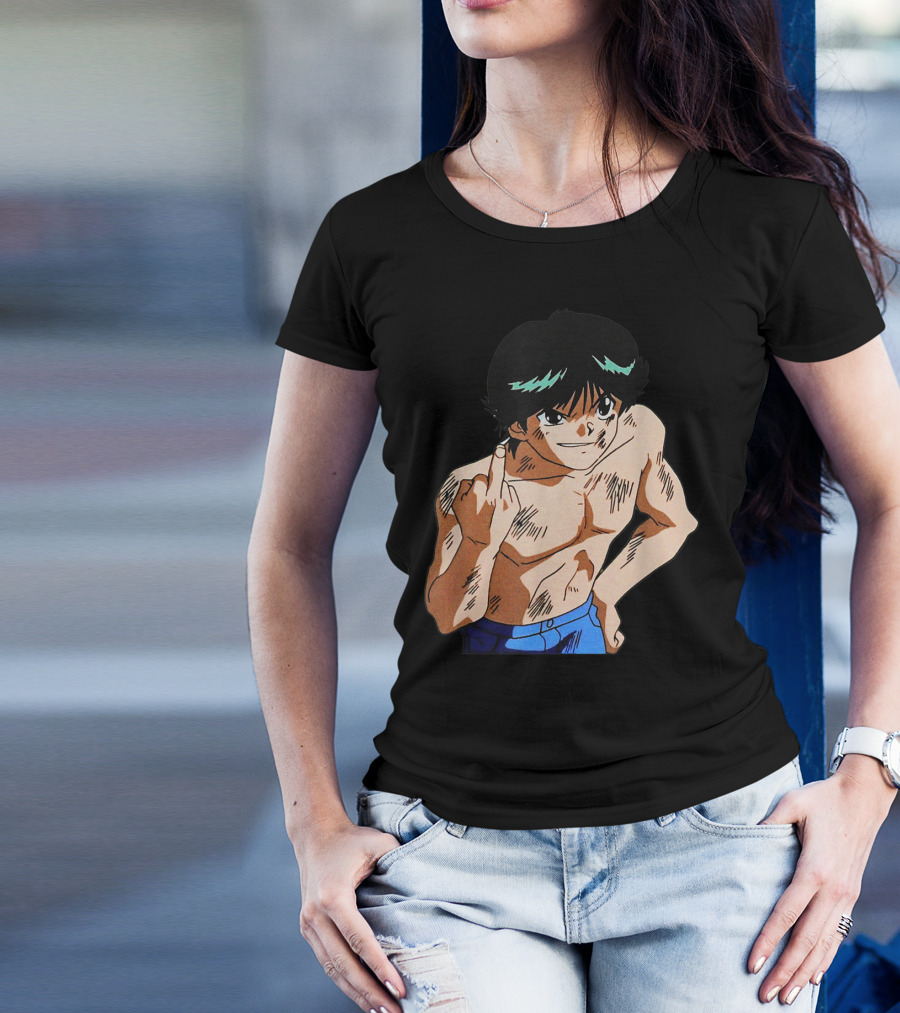 Yuyu Hakusho Classic Anime Character With Confident Pose T-Shirt