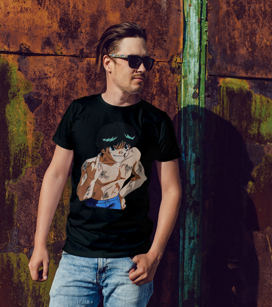 Yuyu Hakusho Classic Anime Character With Confident Pose T-Shirt