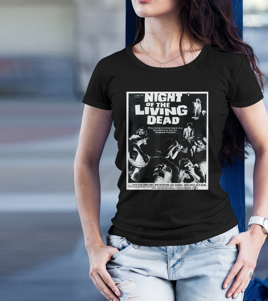 Night Of The Living Dead Classic Horror Human Flesh Bloodthirsty Lust T-Shirt
