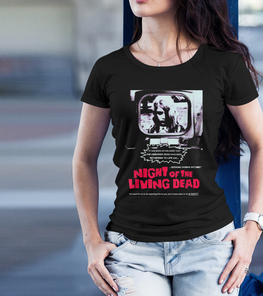Night Of The Living Dead Classic Horror Film TV Announcement T-Shirt