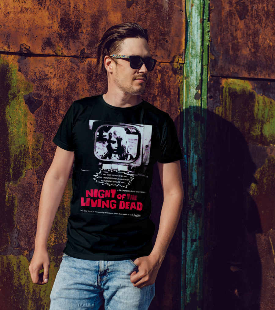 Night Of The Living Dead Classic Horror Film TV Announcement T-Shirt