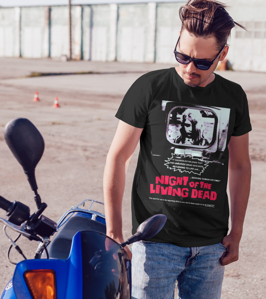 Night Of The Living Dead Classic Horror Film TV Announcement T-Shirt