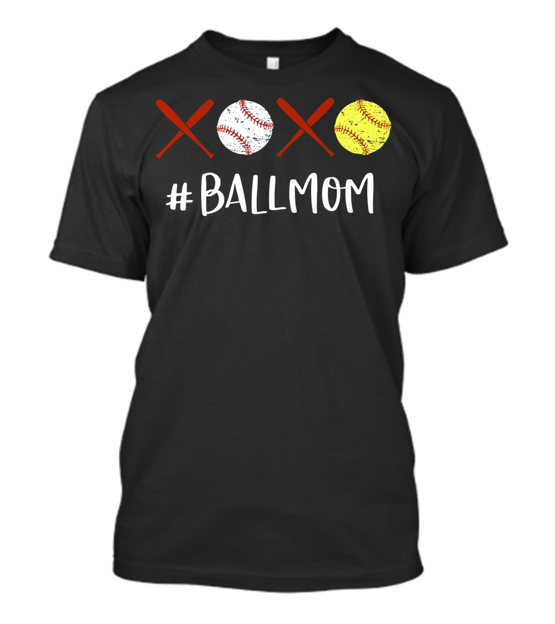 XOXO Ball Mom Baseball Softball T-Shirt