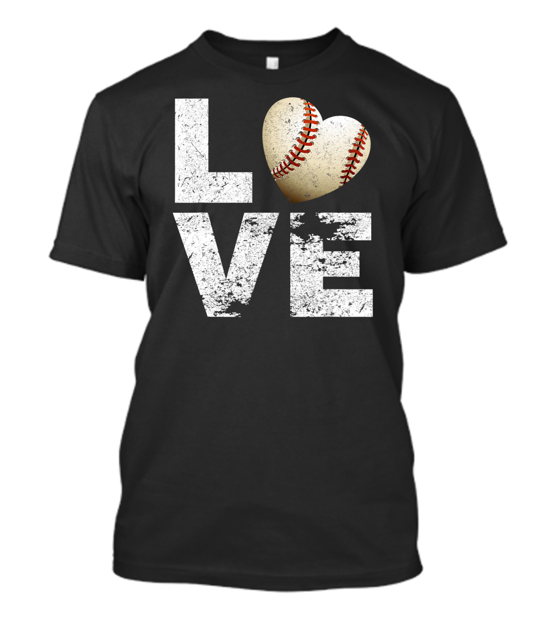 I Love Baseball Funny Heart Shaped T-Shirt