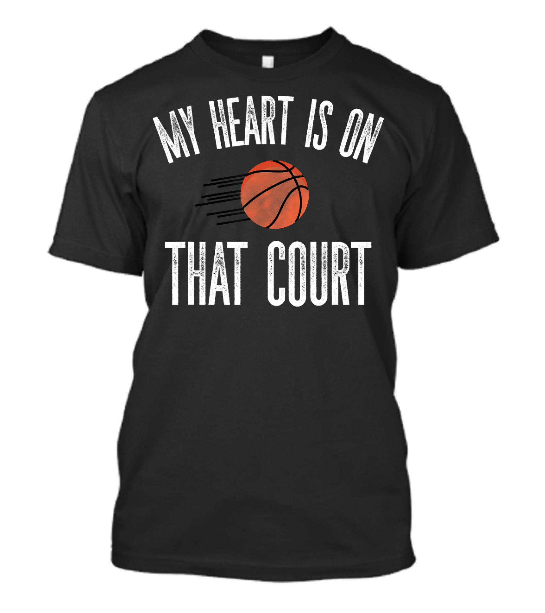 My Heart Is On That Court Basketball Mom T-Shirt