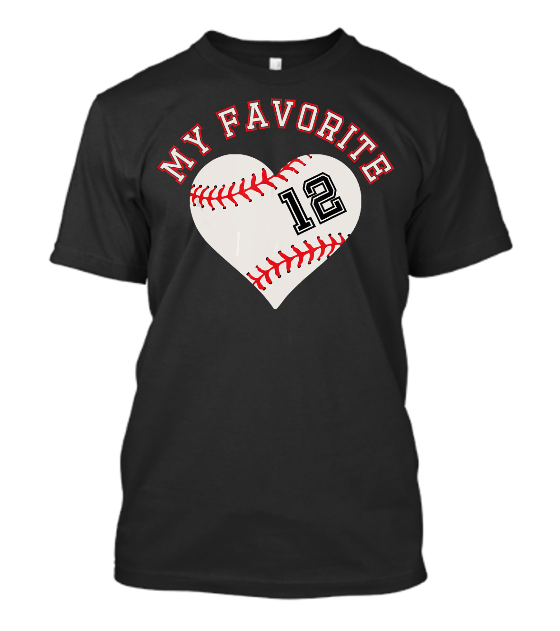 My Favorite Baseball Player 12 Jersey Outfit No 12 Spo T-Shirt