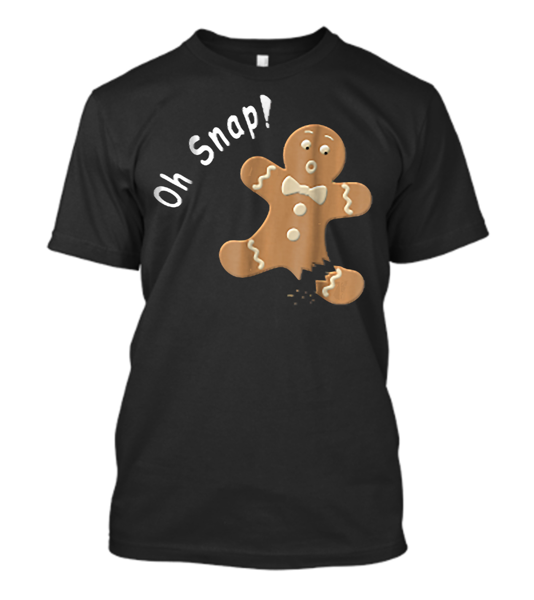 Funny Baking Oh Snap Holiday Gingerbread Man Broken Cookie T-Shirt