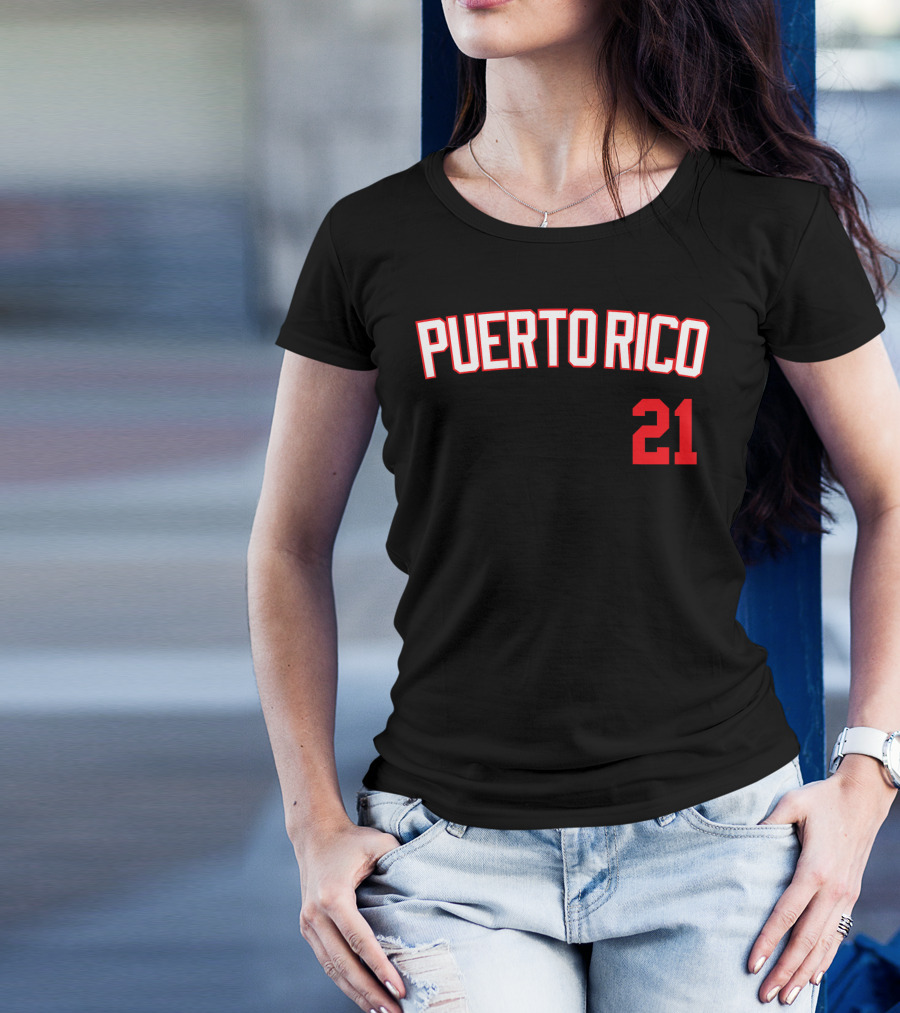 Puerto Rico Beisbol 21 Retro Baseball T-Shirt