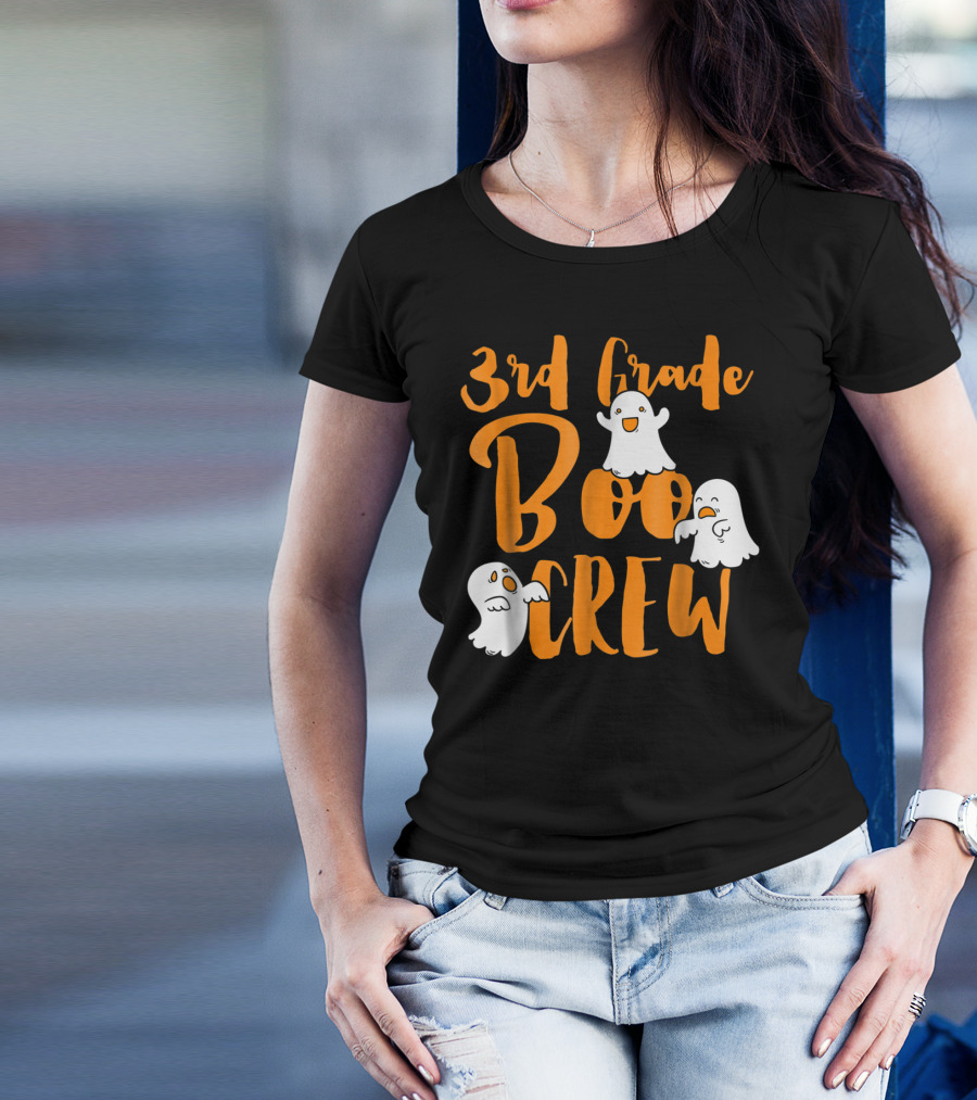 3rd Grade Boo Crew Ghosts Halloween T-Shirt