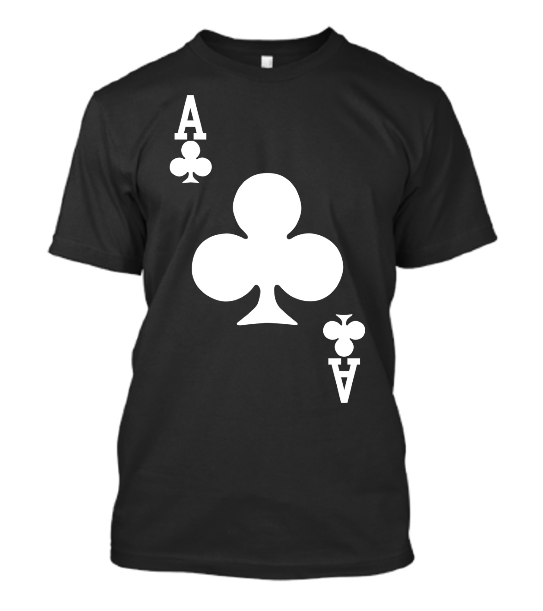 Ace Of Clubs Card Costume Dark Halloween Poker T-Shirt
