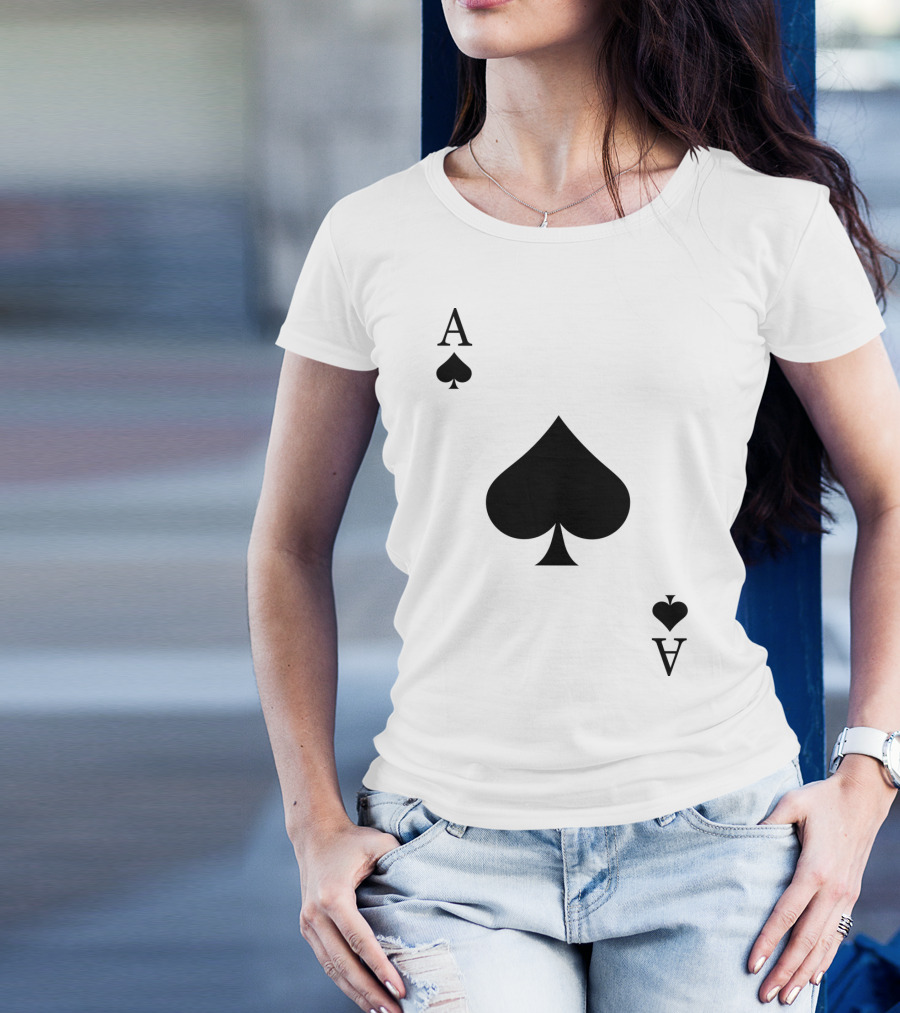 Ace Of Spades Playing Card крутая гуашь вд Wj Vil муркаಶ್ Ace Шайтан T-Shirt