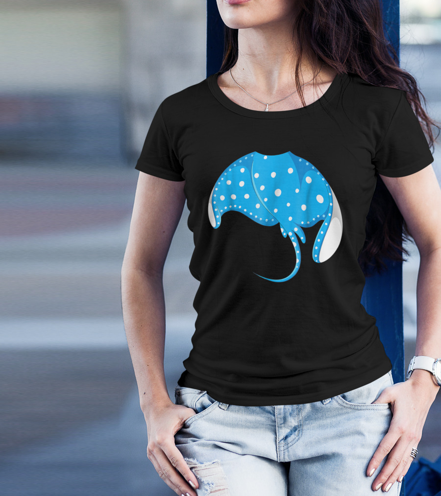 Blue Polka Dot Stingray Animal Cosplay T-Shirt
