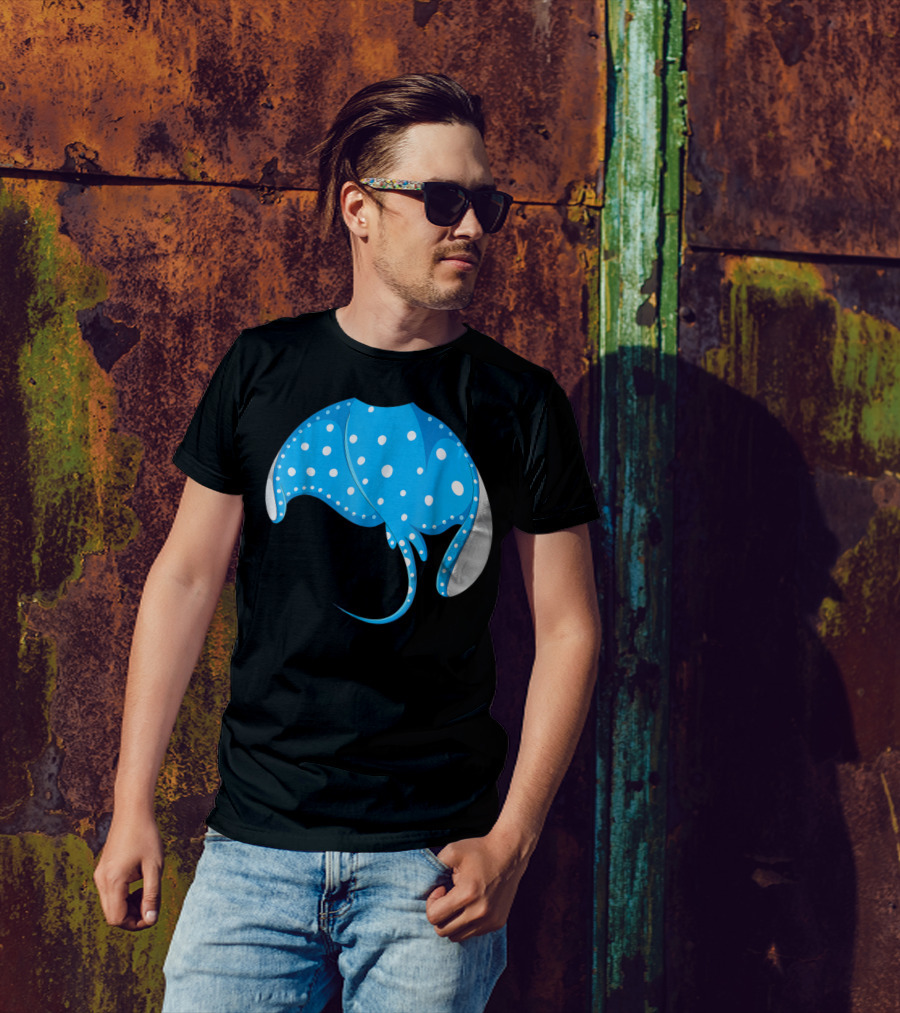Blue Polka Dot Stingray Animal Cosplay T-Shirt