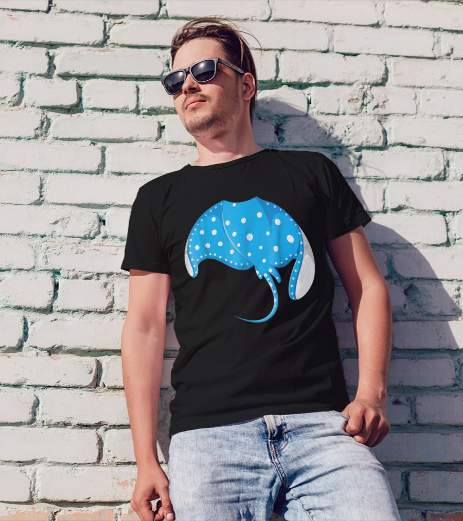 Blue Polka Dot Stingray Animal Cosplay T-Shirt