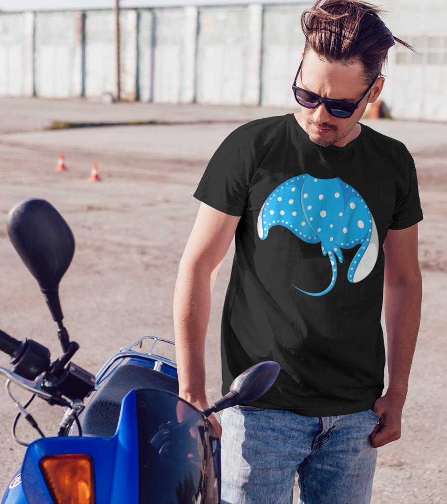 Blue Polka Dot Stingray Animal Cosplay T-Shirt