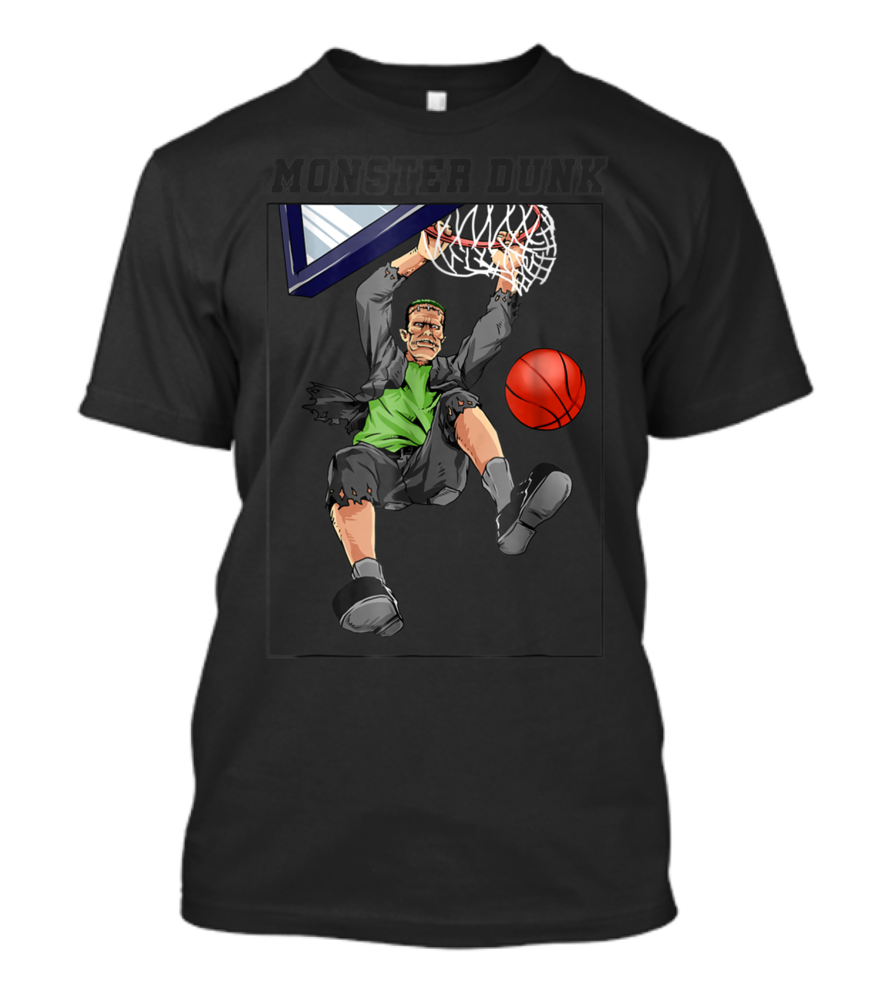 Frankenstein Monster Dunk Halloween Basketball Monster Dunk T-Shirt