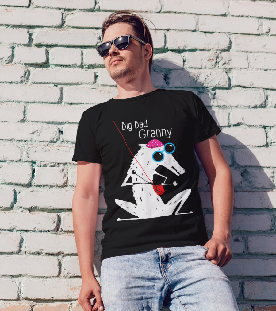 Big Bad Granny Big Bad Wolf Knitting Fun T-Shirt