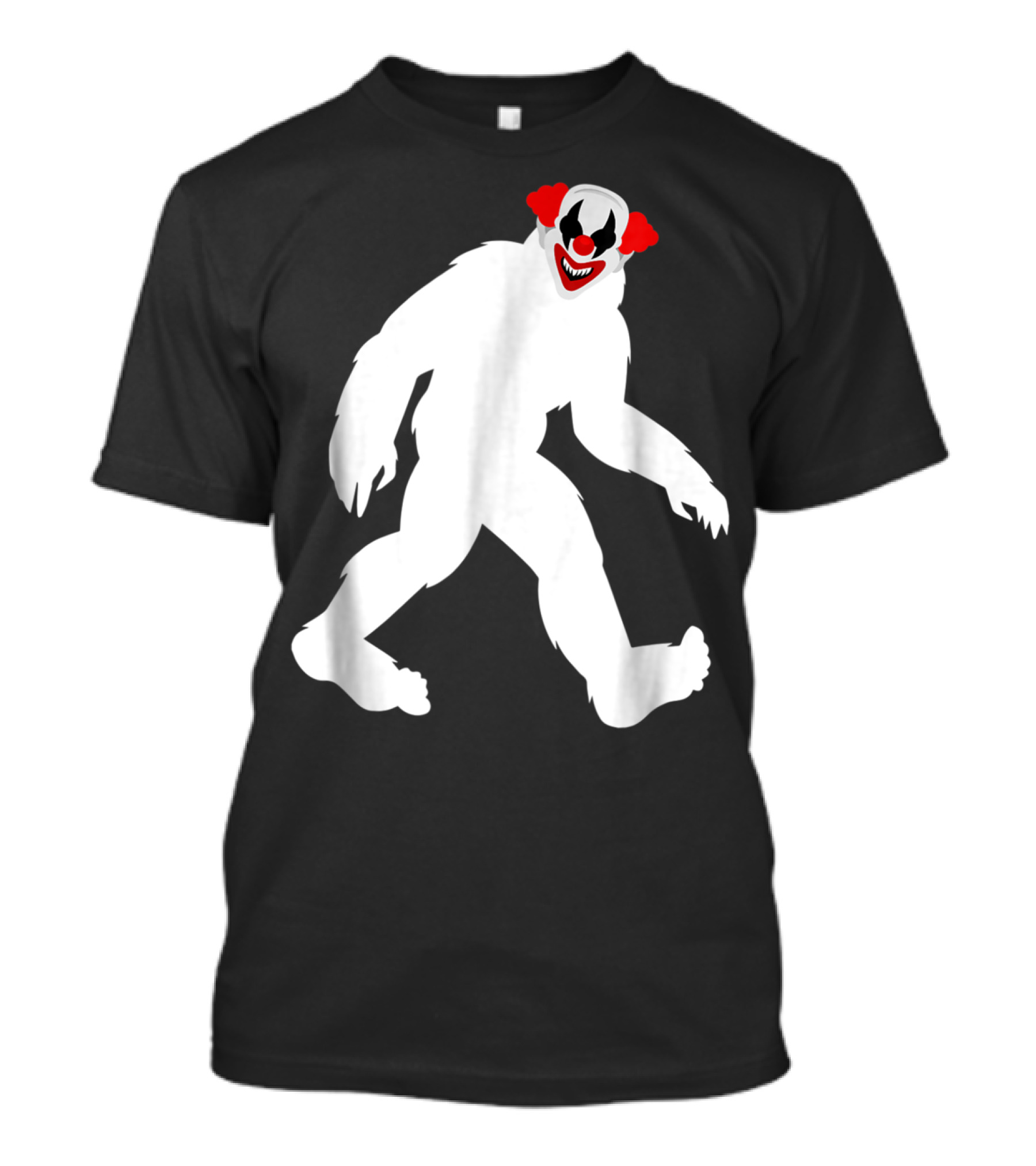 Bigfoot Clown Mask Halloween Costume Scary T-Shirt