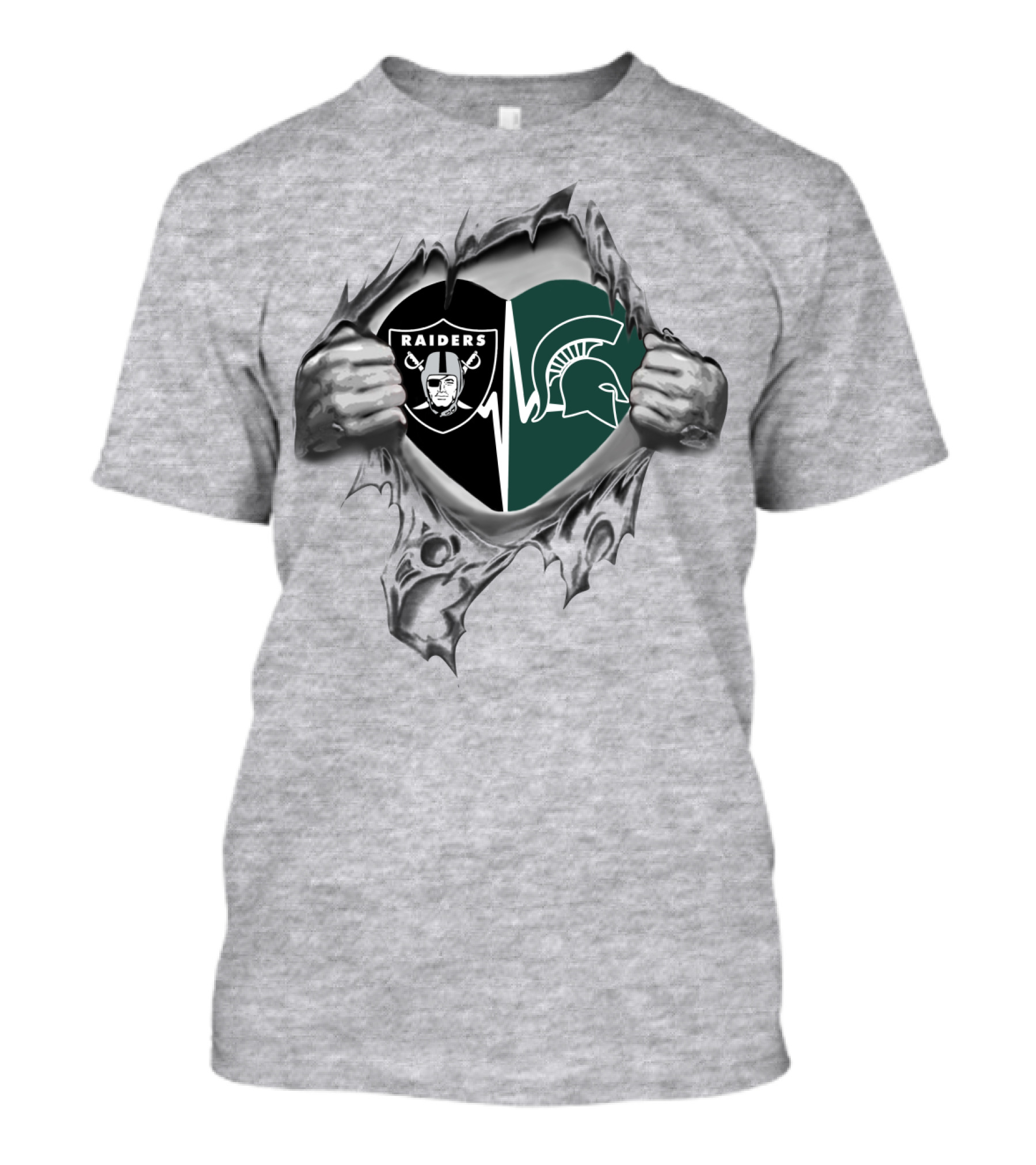 Raiders Spartans Heartbeat Passion T-Shirt