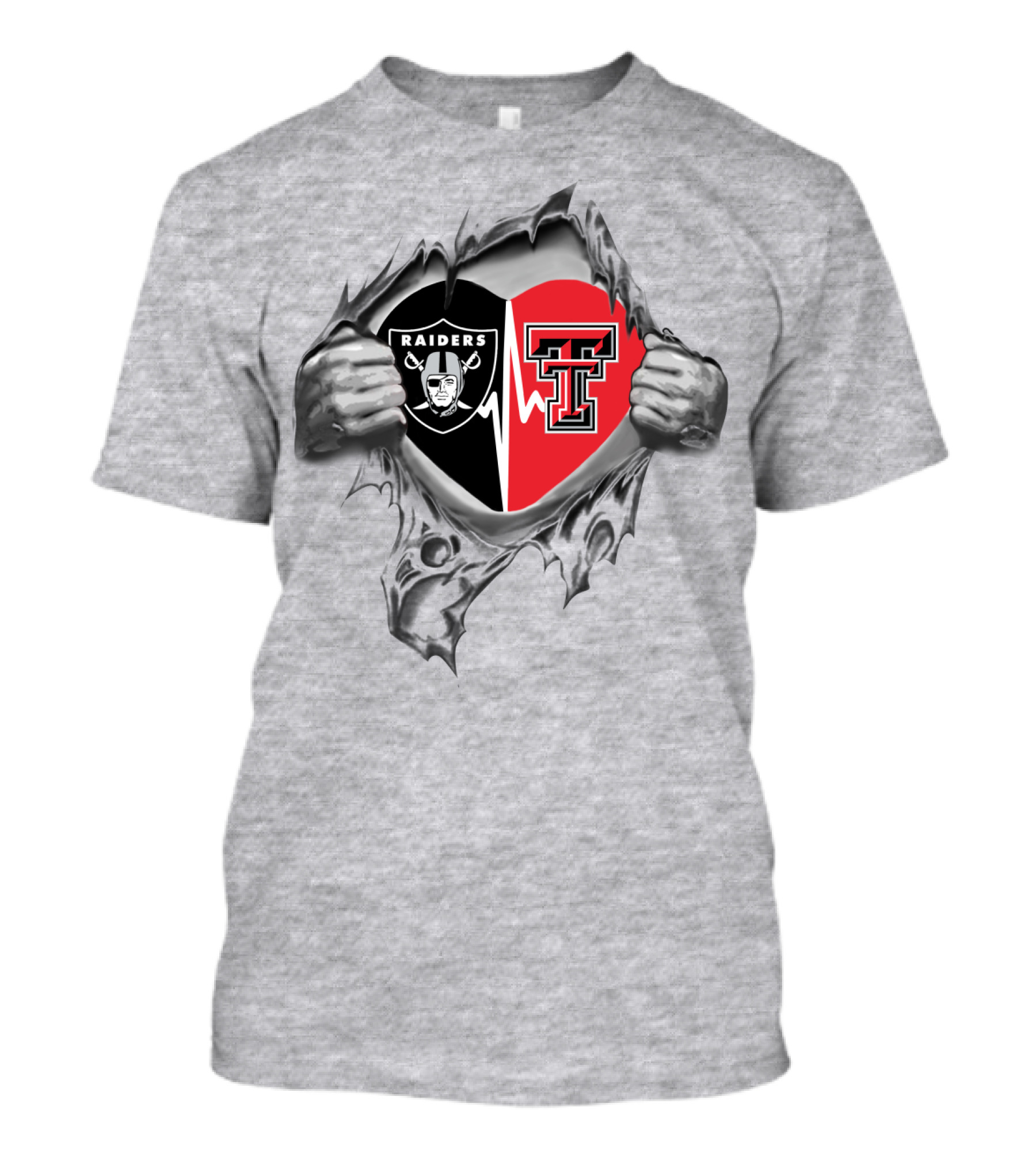 Raiders Texas Tech Heartbeat Loyalty Revealed T-Shirt