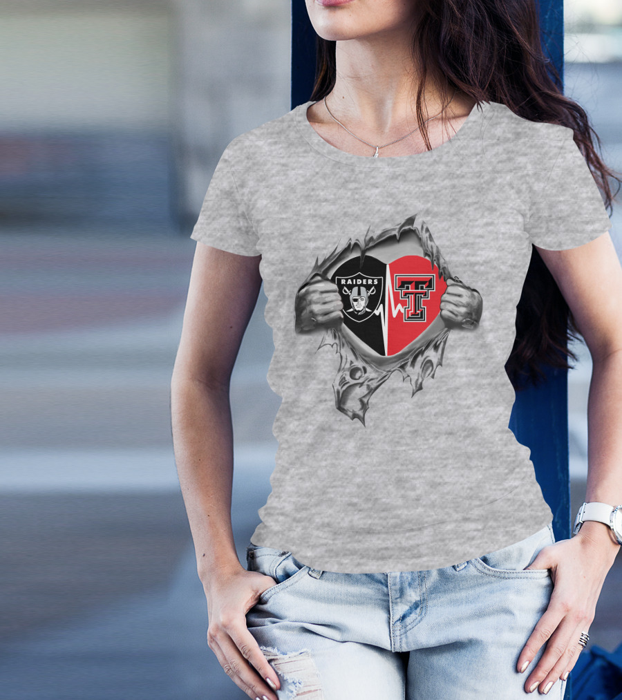 Raiders Texas Tech Heartbeat Loyalty Revealed T-Shirt
