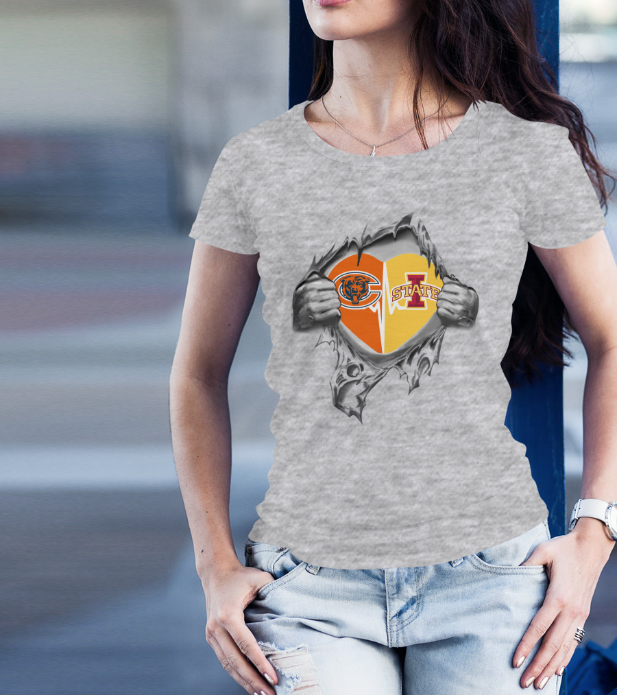 Bears Iowa State Heart Logo Football Fan T-Shirt