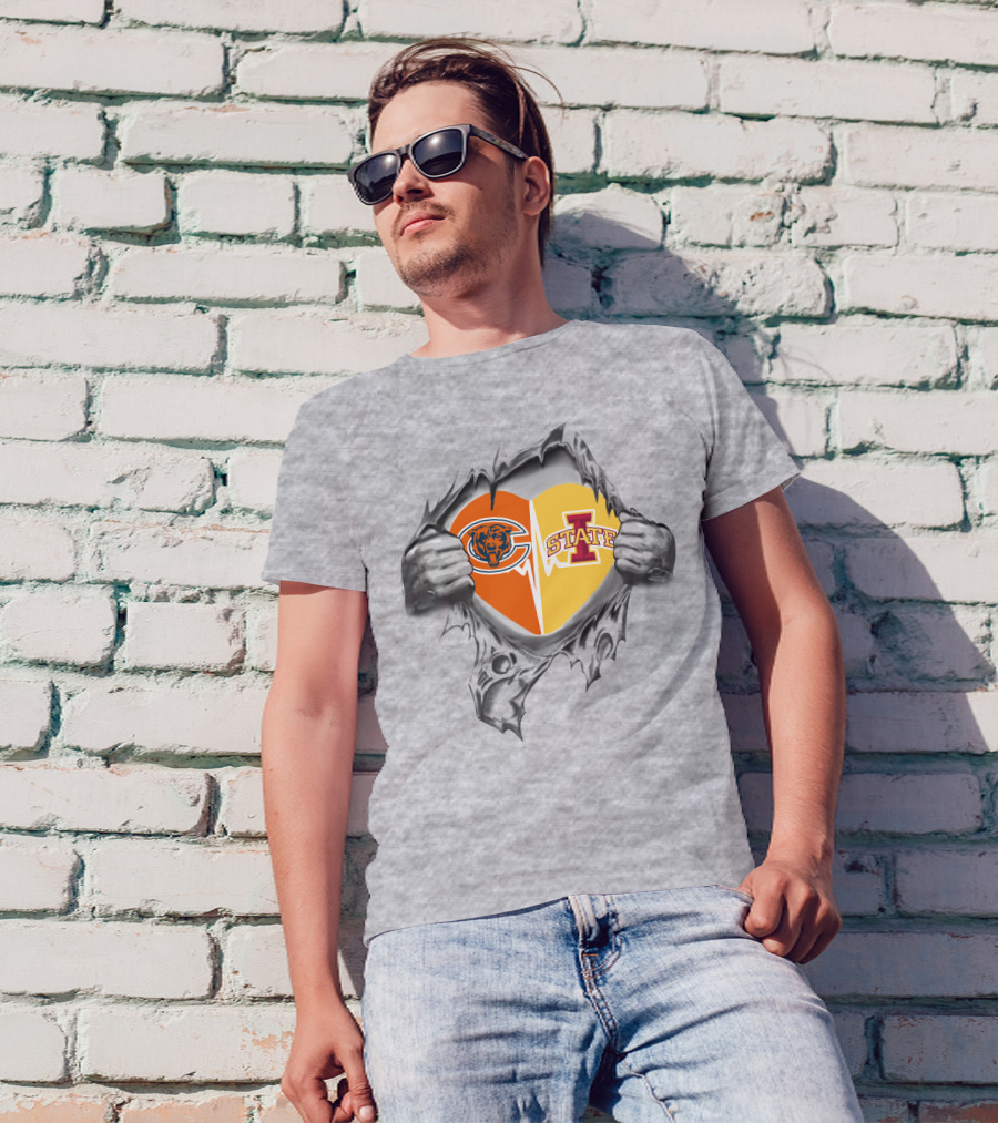 Bears Iowa State Heart Logo Football Fan T-Shirt