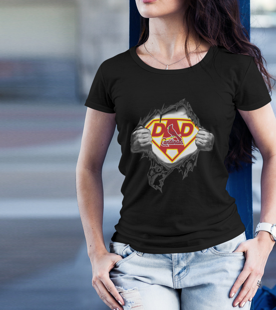 St Louis Cardinals Dad Superhero T-Shirt
