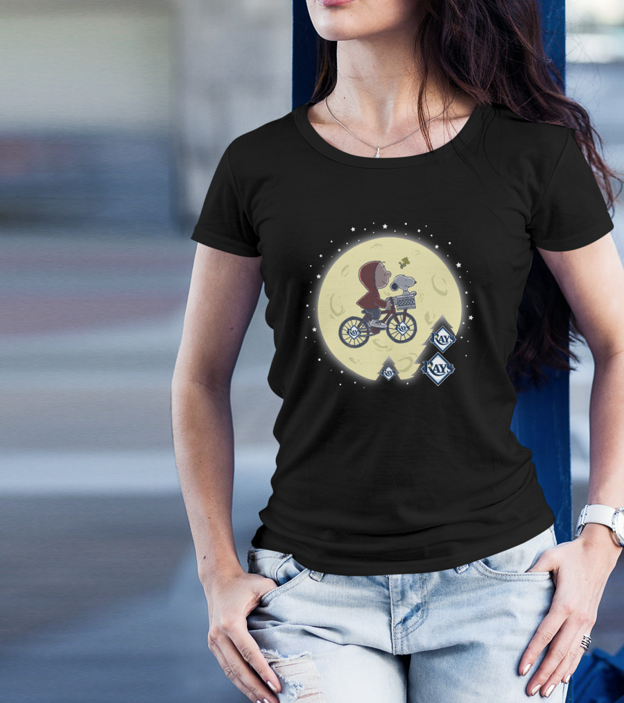 Peanuts Rays Halloween Moon Ride Tampa Bay T-Shirt