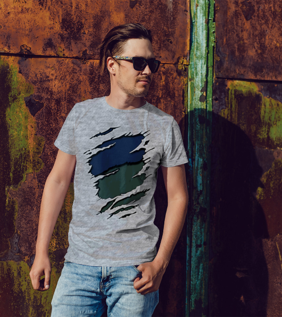 Je Me Ripped Two-Tone Claw Marks T-Shirt