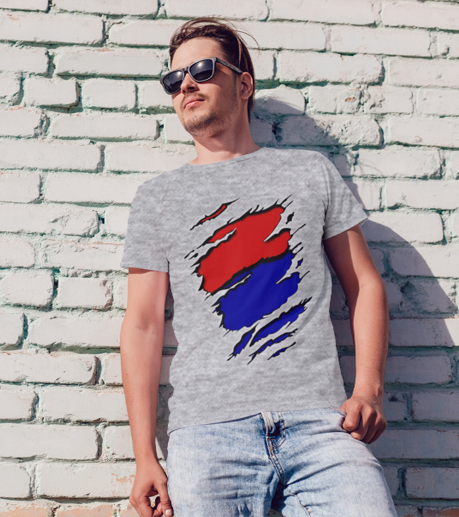 Buc Du Red Blue Claw Marks T-Shirt