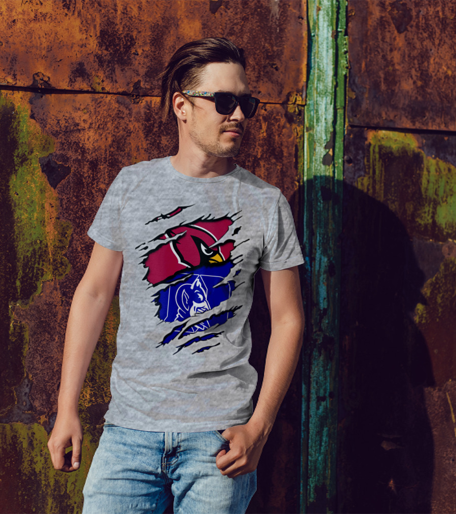 Cardinals And Duke Blue Devils Split T-Shirt