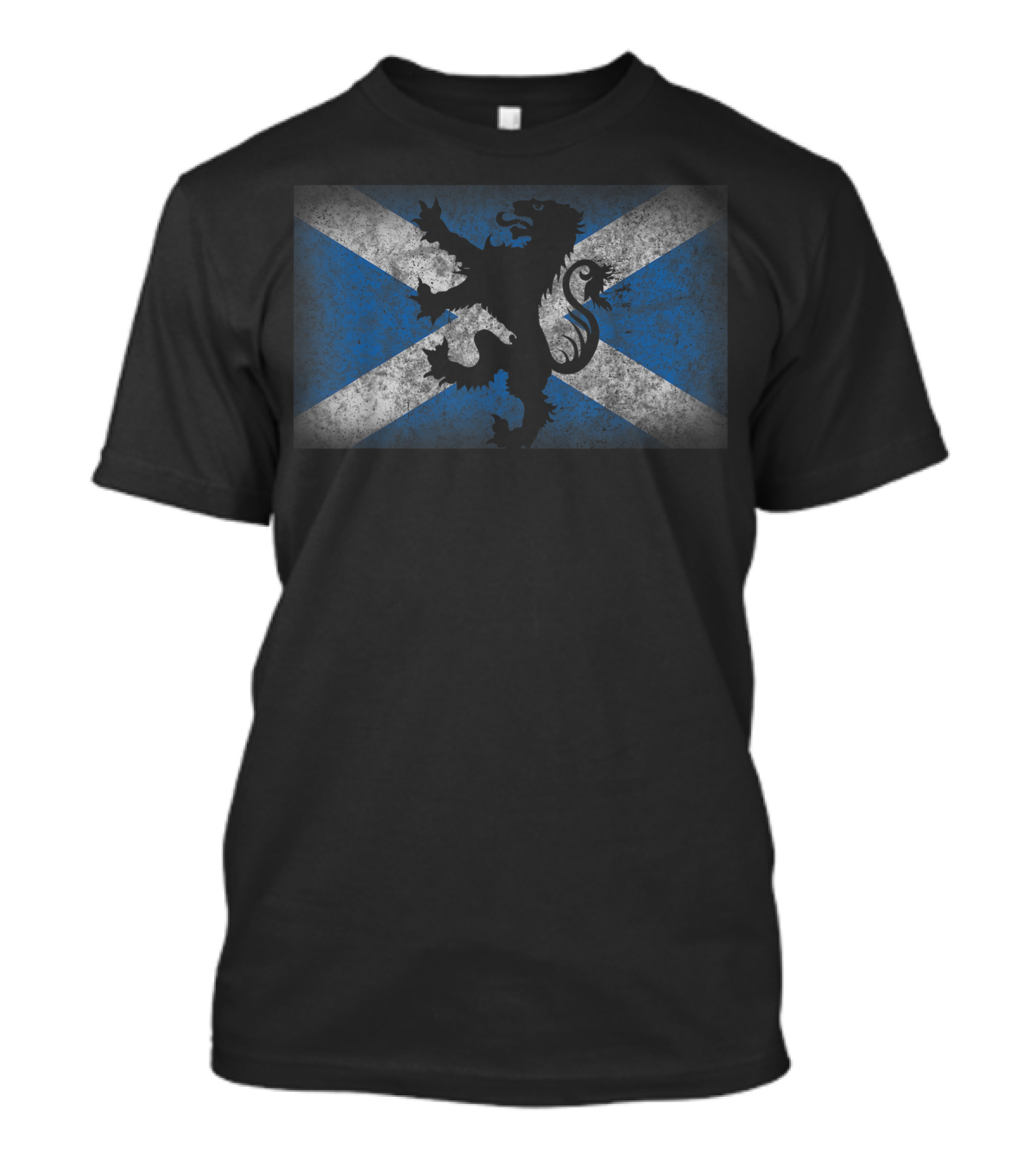 Scotland Flag Lion Rampant Scottish Pride Saltire Background T-Shirt