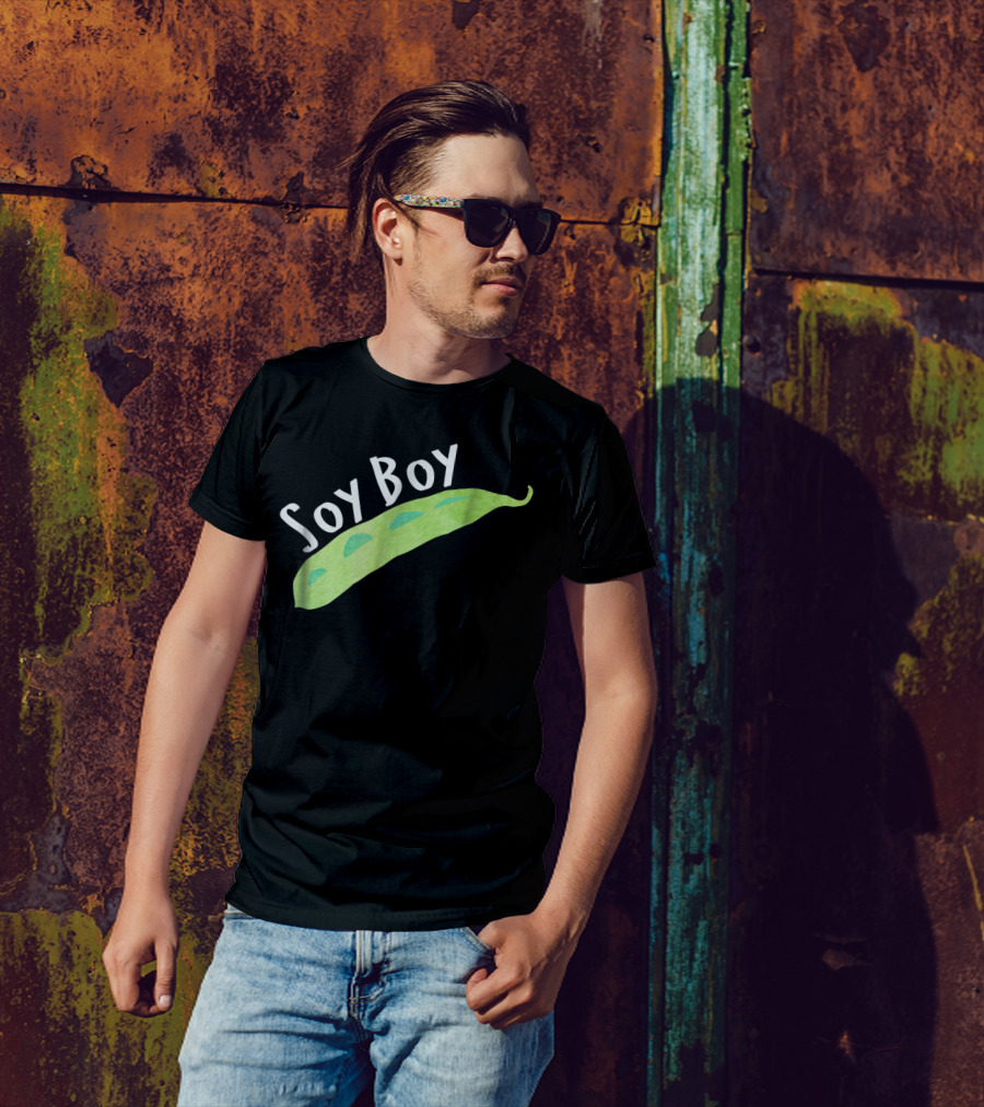 Soy Boy Liberal Vegan Vegetarian Green Peapod T-Shirt
