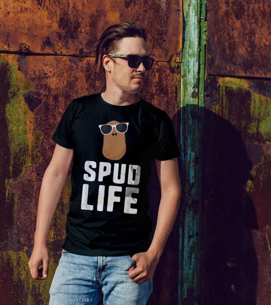 Spud Life Potato Food Humor Vegetable Cool Sunglasses T-Shirt