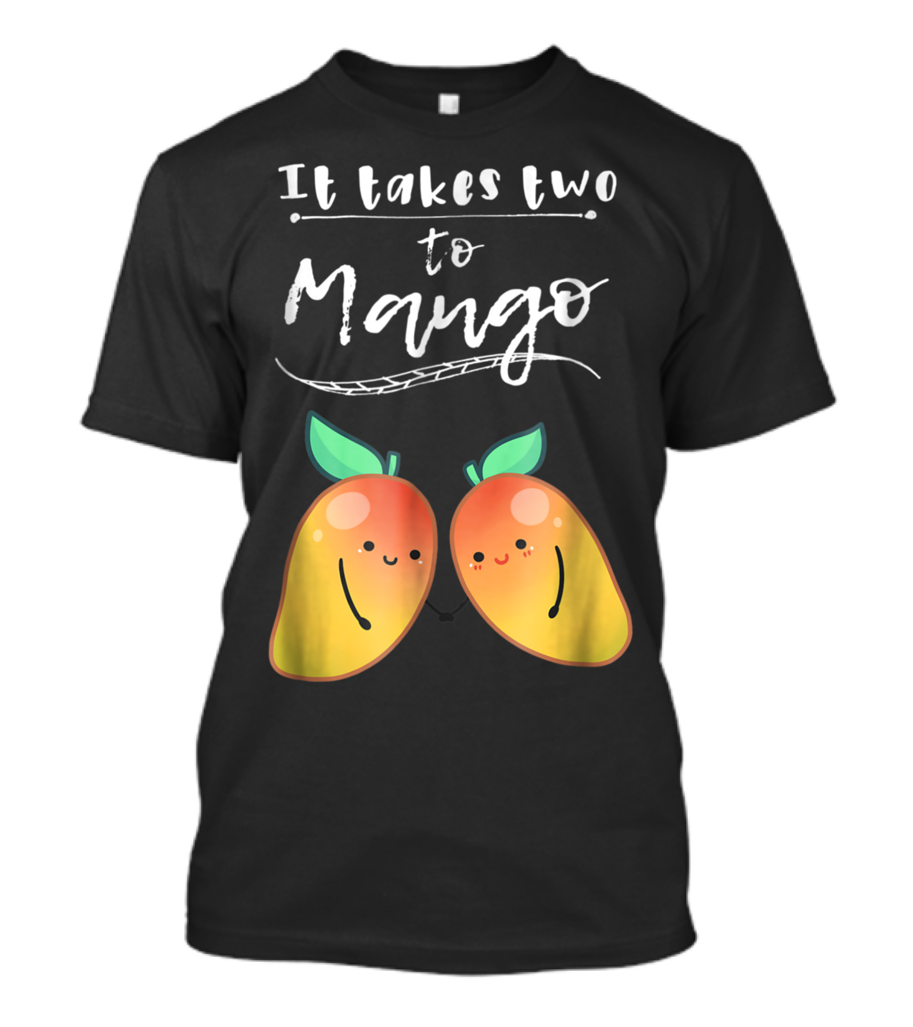 Valentines Day Fruit Pun: It Takes Two To Mango Cute Mango Pair T-Shirt