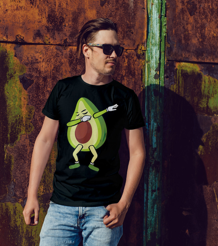 Dabbing Avocado Green Plant Food Lover Dance T-Shirt