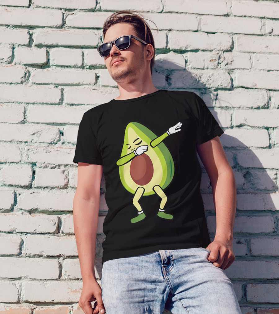 Dabbing Avocado Green Plant Food Lover Dance T-Shirt
