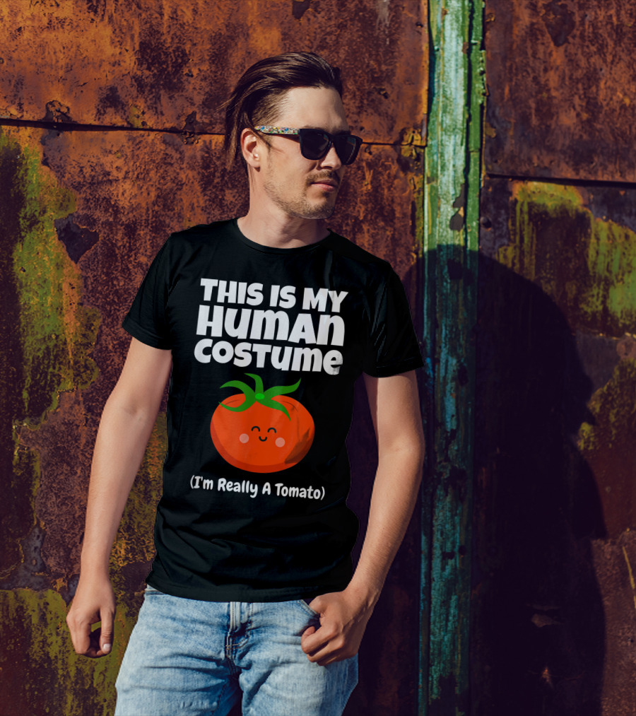 This Is My Human Costume I'm Really A Tomato Kids And Vegans T-Shirt