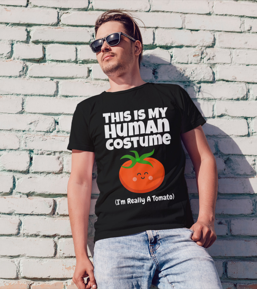 This Is My Human Costume I'm Really A Tomato Kids And Vegans T-Shirt