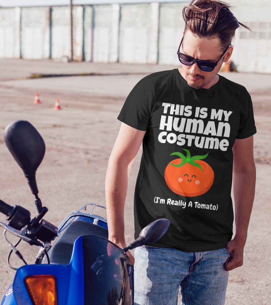 This Is My Human Costume I'm Really A Tomato Kids And Vegans T-Shirt