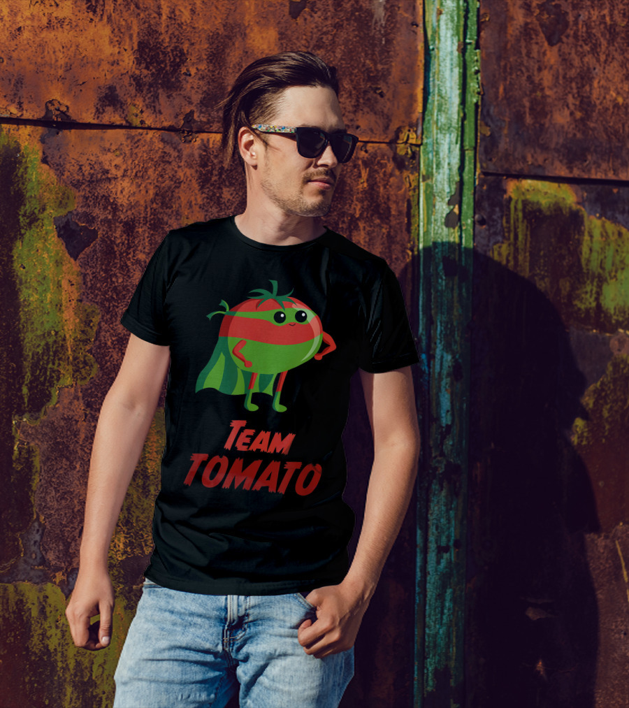 Team Tomato Super Hero For Vegans And Vegetarians And Gardening T-Shirt