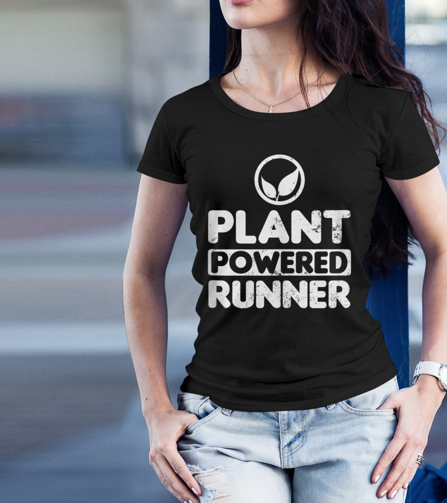 Vegan Athlete Plant Powered Runner Leaf T-Shirt