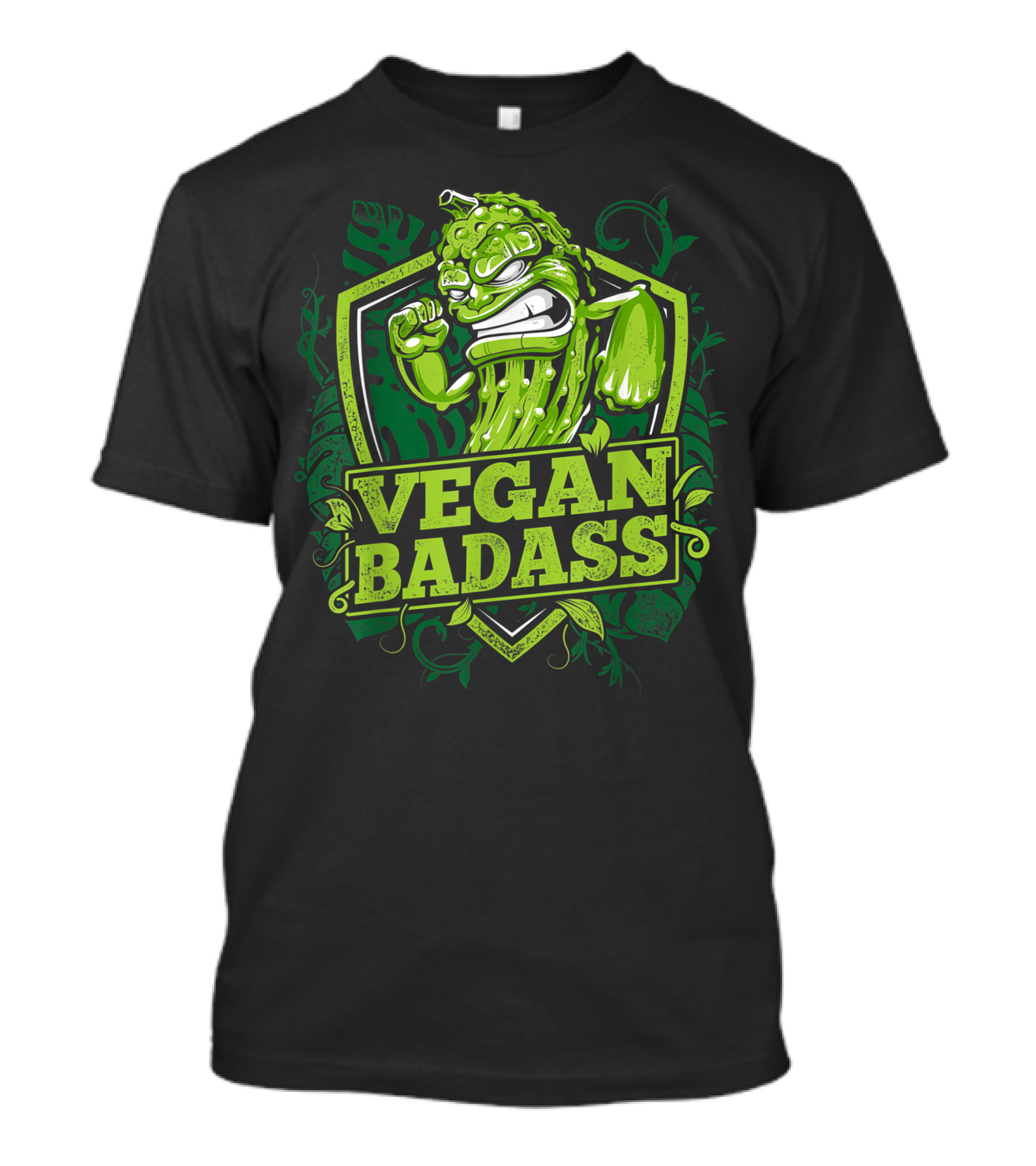 Vegan Badass Powerhouse Cucumber Fitness Bodybuilding Beast T-Shirt