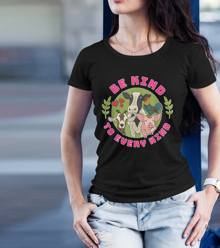 Be Kind To Every Kind Vegan Animal Awareness T-Shirt