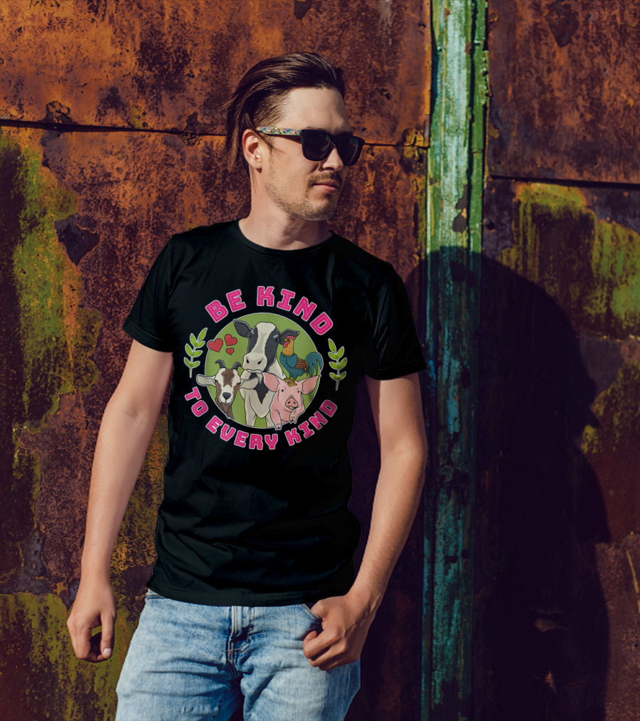 Be Kind To Every Kind Vegan Animal Awareness T-Shirt