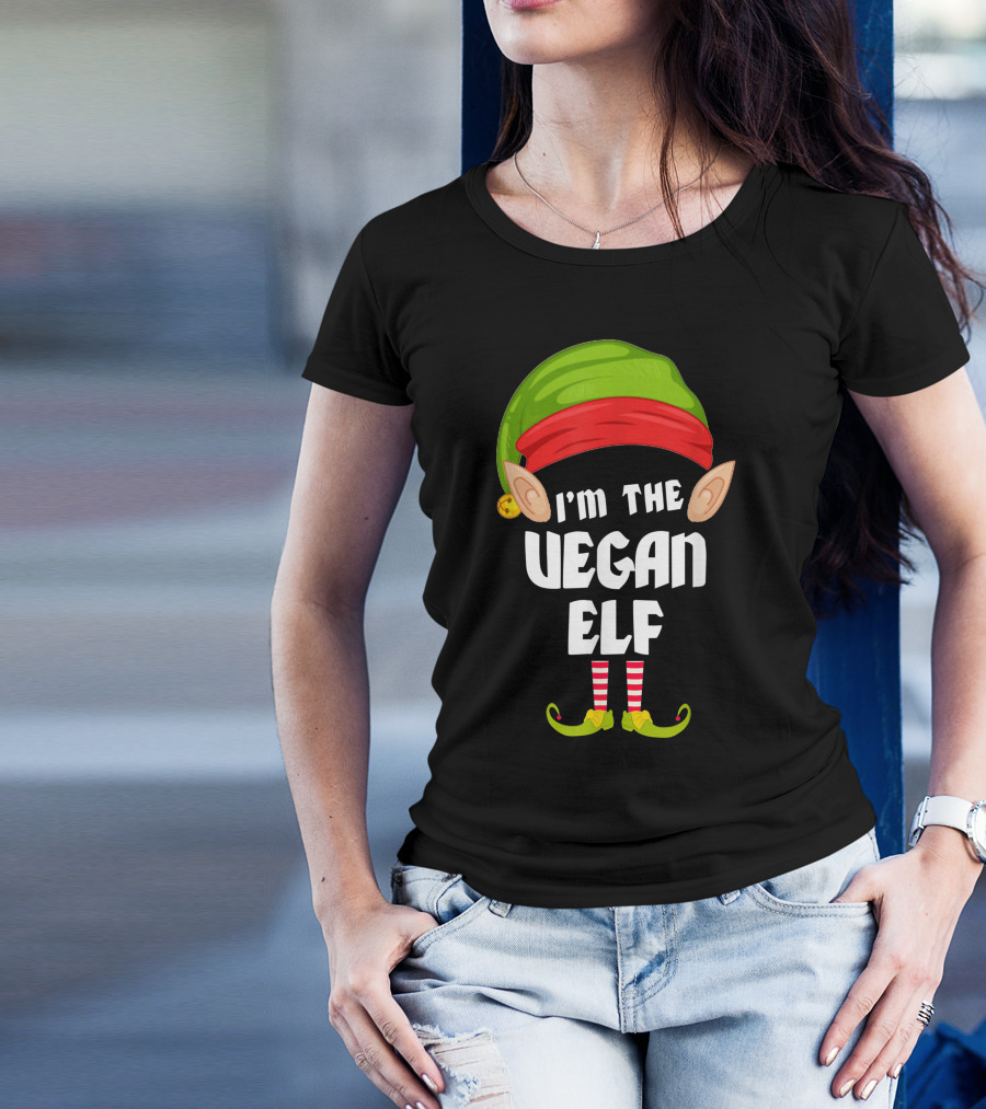 I'm The Vegan Elf Family Holiday Matching Group T-Shirt