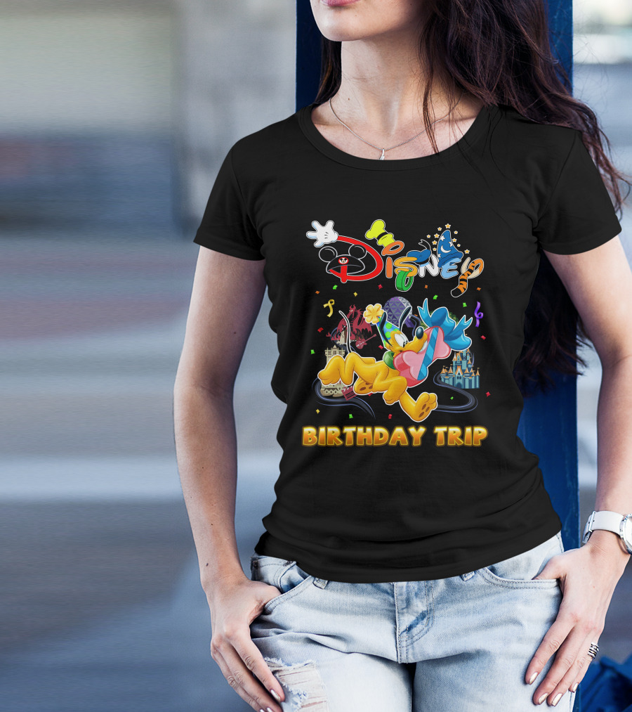 Disney Pluto Birthday Trip Celebration Adventure T-Shirt