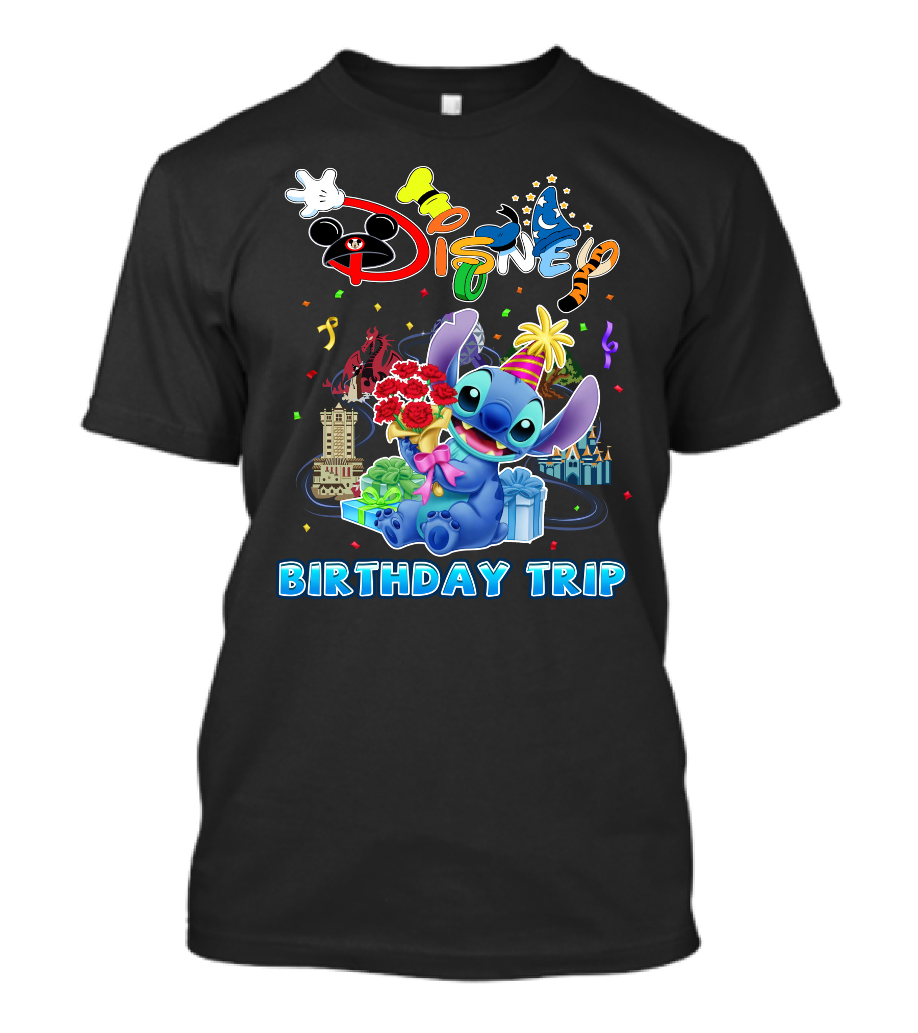 Disney Birthday Trip Stitch Celebration T-Shirt