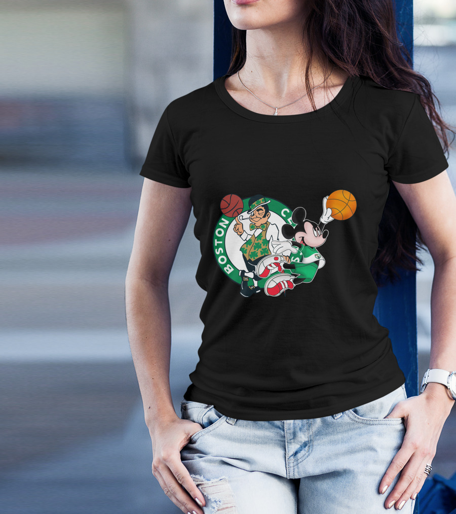 Mickey Boston Celtics Basketball Fantasy T-Shirt